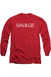 Gildan Atari Savage Long Sleeve Adult Tee / T-shirt In Red