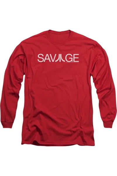Gildan Atari Savage Long Sleeve Adult Tee / T-shirt In Red