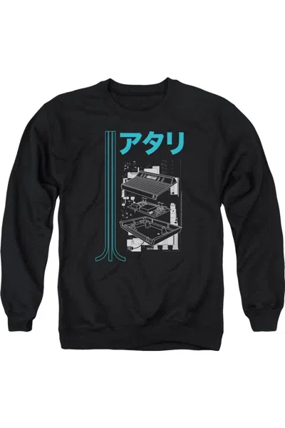 Gildan Atari Schematic Adult Crewneck Sweatshirt In Black