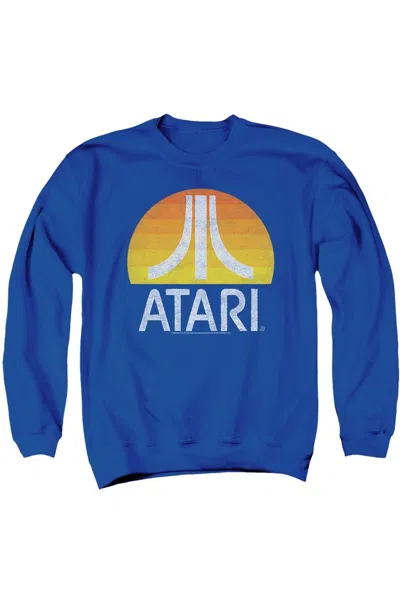 Gildan Atari Sunrise Eroded Adult Crewneck Sweatshirt In Blue