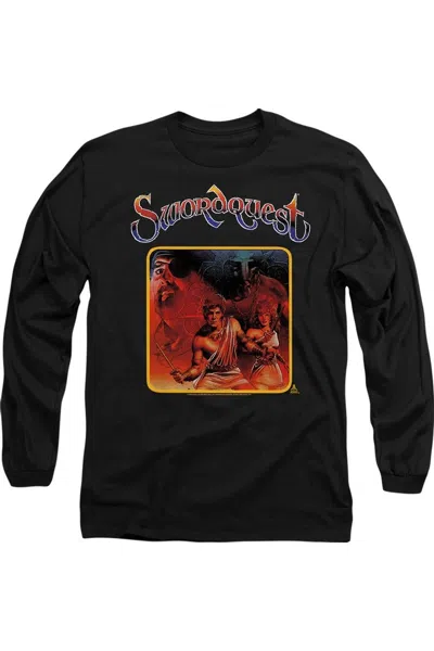 Gildan Atari Swordquest Long Sleeve Adult Tee / T-shirt In Black
