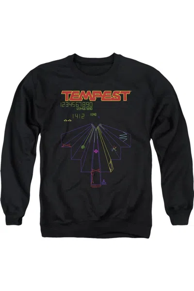 Gildan Atari Tempest Screen Adult Crewneck Sweatshirt In Black