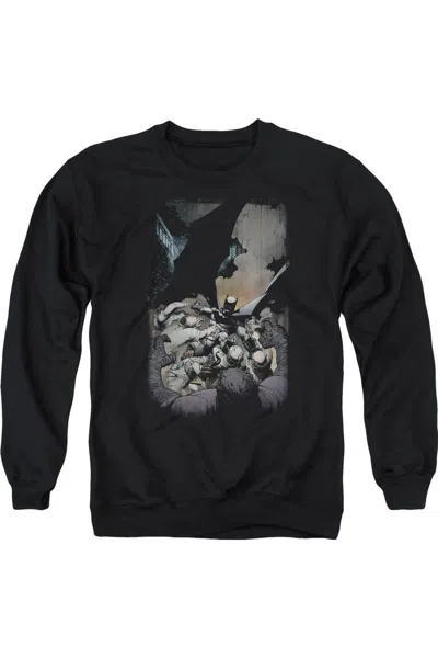 Gildan Batman #1 Adult Crewneck Sweatshirt In Black