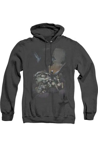 Gildan Batman #1 Adult Heather Hoodie / Hooded Sweatshirt In Black
