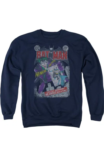 Gildan Batman #251 Distressed Adult Crewneck Sweatshirt In Blue