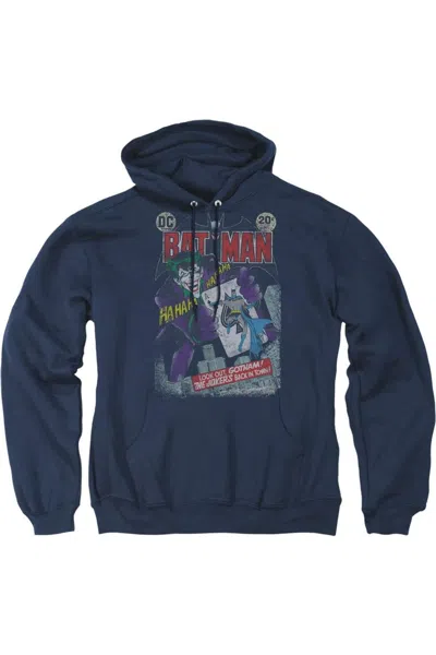 Gildan Batman #251 Distressed Adult Pull Over Hoodie / Hooded Sweatshirt In Blue