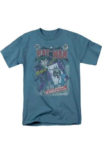 Gildan Batman #251 Distressed Short Sleeve Adult Tee / T-shirt In Grey