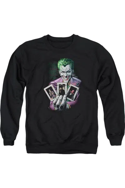 Gildan Batman 3 Of A Kind Adult Crewneck Sweatshirt In Black