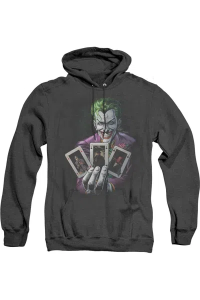 Gildan Batman 3 Of A Kind Adult Heather Hoodie / Hooded Sweatshirt In Black