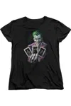 Gildan Batman 3 Of A Kind Short Sleeve Womens Tee / T-shirt In Black