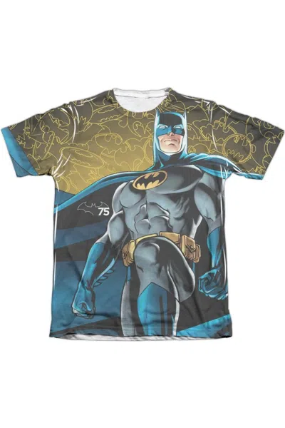 Gildan Batman 75 Glow Adult Poly/cotton Short Sleeve Tee / T-shirt In White