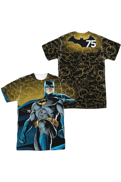 Gildan Batman 75 Glow (front/back Print) Short Sleeve Adult Poly Crew Tee / T-shirt In White