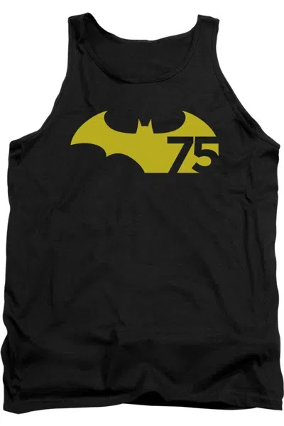 Gildan Batman 75 Logo 2 Adult Tank Top In Black