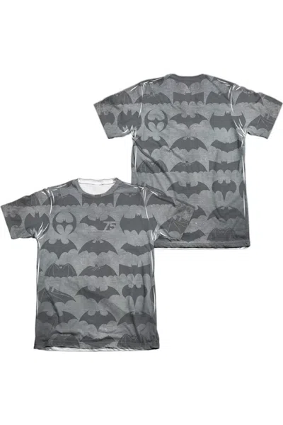 Gildan Batman 75 Symbols (front/back Print) Adult Poly/cotton Short Sleeve Tee / T-shirt In Gray