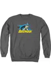 Gildan Batman 8 Bit Cape Adult Crewneck Sweatshirt In Pink