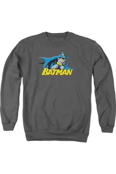 Gildan Batman 8 Bit Cape Adult Crewneck Sweatshirt In Pink