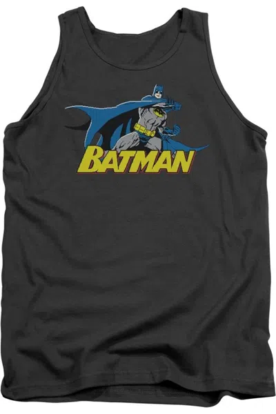 Gildan Batman 8 Bit Cape Adult Tank Top In Pink