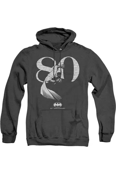 Gildan Batman 80 Wall Adult Heather Hoodie / Hooded Sweatshirt In Black
