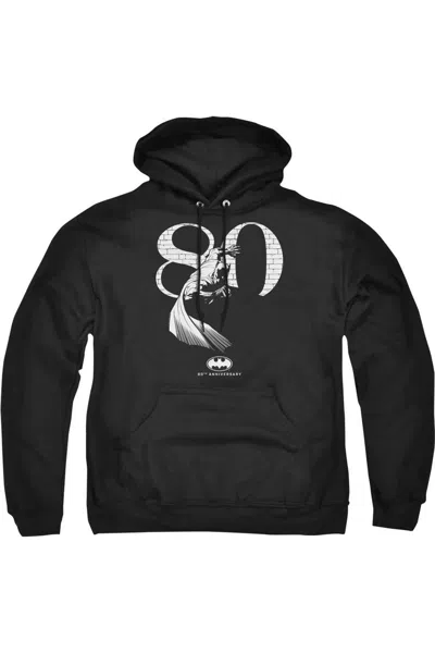 Gildan Batman 80 Wall Adult Pull Over Hoodie / Hooded Sweatshirt In Black