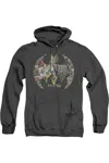 Gildan Batman 80th Shield Adult Heather Hoodie / Hooded Sweatshirt In Black