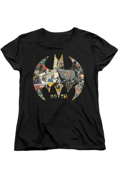 Gildan Batman Collage Shield Short Sleeve Women´s Tee / T-shirt In Black