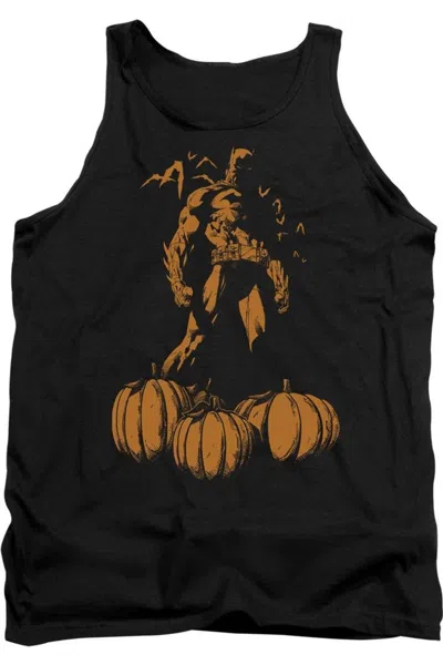 Gildan Batman A Bat Among Pumpkins Adult Tank Top In Black
