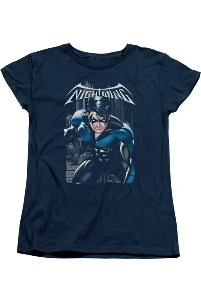 Gildan Batman A Legacy Short Sleeve Womens Tee / T-shirt In Blue