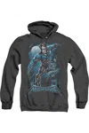 Gildan Batman All Grown Up Adult Heather Hoodie / Hooded Sweatshirt In Black
