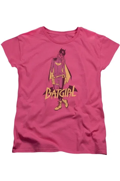 Gildan Batman All New Batgirl Short Sleeve Womens Tee / T-shirt In Pink
