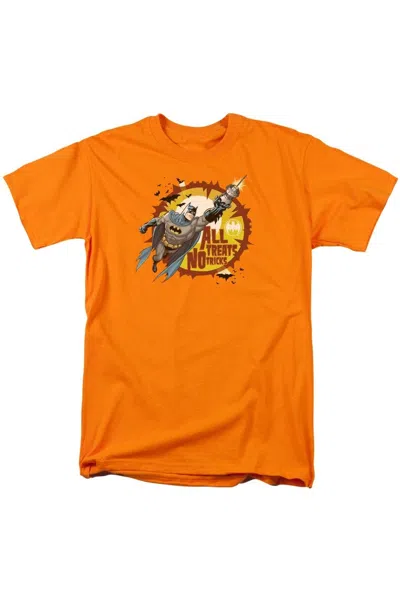 Gildan Batman All Treats Short Sleeve Adult Tee / T-shirt In Orange