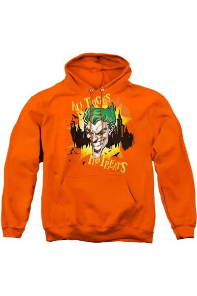 Gildan Batman All Tricks No Treats Adult Pull Over Hoodie / Hooded Sweatshirt In Orange