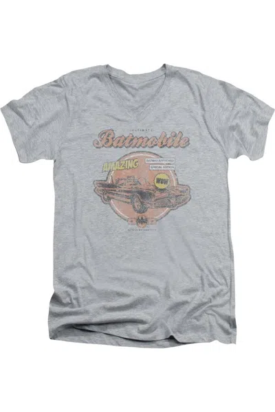 Gildan Batman Amazing Batmobile Short Sleeve Adult V Neck Tee / T-shirt In Multi
