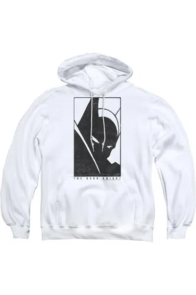 Gildan Batman An Icon Adult Pull Over Hoodie / Hooded Sweatshirt In White