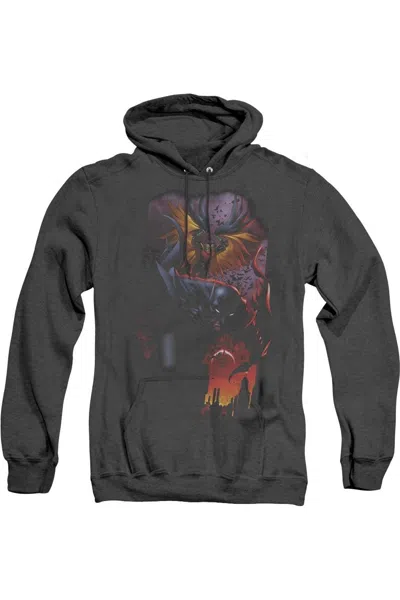 Gildan Batman & Robin #1 Adult Heather Hoodie / Hooded Sweatshirt In Black