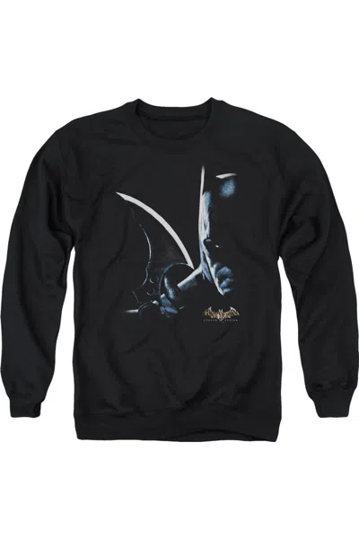 Gildan Batman Arkham Asylum Arkham Batman Adult Crewneck Sweatshirt In Black