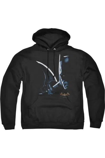 Gildan Batman Arkham Asylum Arkham Batman Adult Pull Over Hoodie / Hooded Sweatshirt In Black