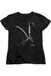 Gildan Batman Arkham Asylum Arkham Batman Short Sleeve Womens Tee / T-shirt In Black