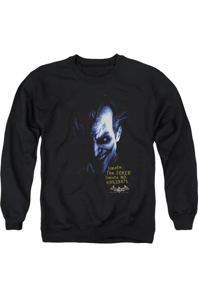 Gildan Batman Arkham Asylum Arkham Joker Adult Crewneck Sweatshirt In Black
