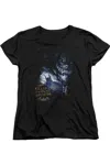 Gildan Batman Arkham Asylum Arkham Killer Croc Short Sleeve Womens Tee / T-shirt In Black
