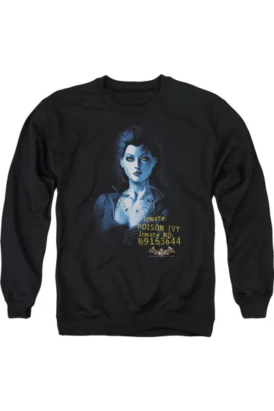 Gildan Batman Arkham Asylum Arkham Poison Ivy Adult Crewneck Sweatshirt In Black