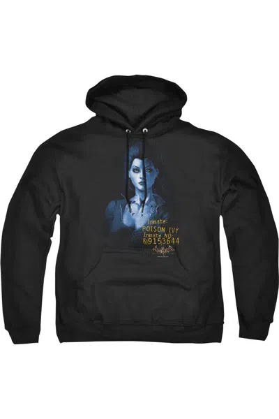 Gildan Batman Arkham Asylum Arkham Poison Ivy Adult Pull Over Hoodie / Hooded Sweatshirt In Black