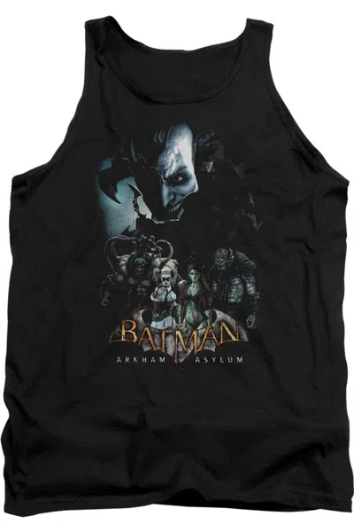 Gildan Batman Arkham Asylum Five Against One Adult Tank Top In Black