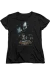 Gildan Batman Arkham Asylum Five Against One Short Sleeve Womens Tee / T-shirt In Black