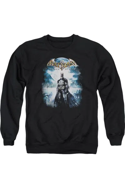 Gildan Batman Arkham Asylum Game Cover Adult Crewneck Sweatshirt In Black