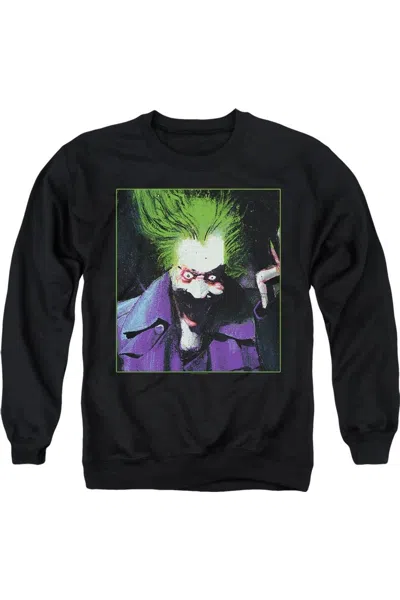 Gildan Batman Arkham Asylum Joker Adult Crewneck Sweatshirt In Black