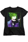 Gildan Batman Arkham Asylum Joker Short Sleeve Women´s Tee / T-shirt In Black