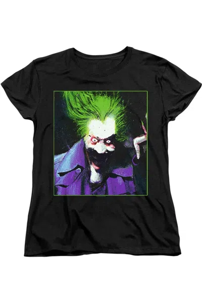 Gildan Batman Arkham Asylum Joker Short Sleeve Women´s Tee / T-shirt In Black