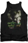 Gildan Batman Arkham Asylum Welcome To The Madhouse Adult Tank Top In Black