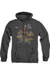 Gildan Batman Arkham City About To Begin Adult Heather Hoodie / Hooded Sweatshirt In Black