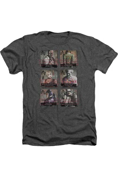 Gildan Batman Arkham City Arkham Lineup Adult Heather Tee / T-shirt In Pink